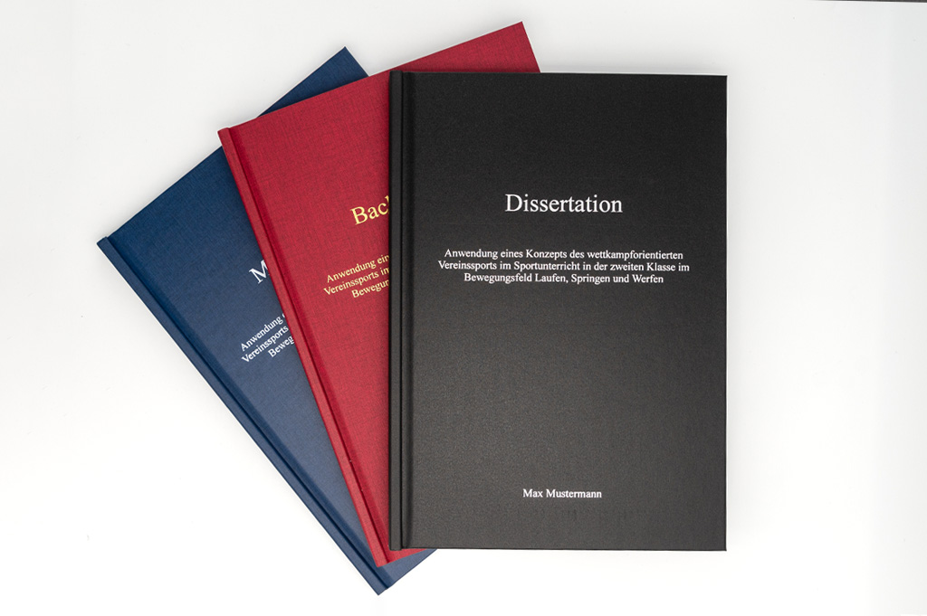 Dissertationen / Doktorarbeiten Hardcover: Kombi Draufsicht